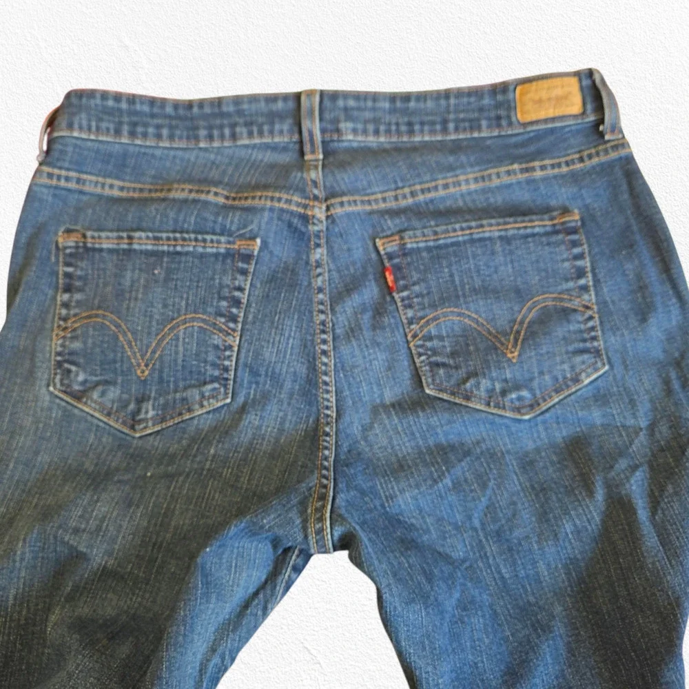 Levi's 512 Perfectly Shaping Medium Wash Mid Rise Wide Leg Bootcut Jeans Size 12